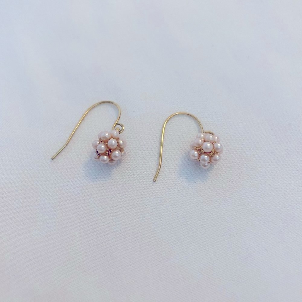 Pearl Cluster Dangle Earrings